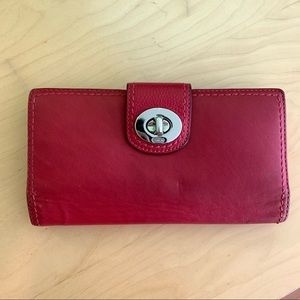 Red Leather Coach Wallet